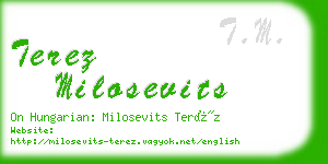 terez milosevits business card